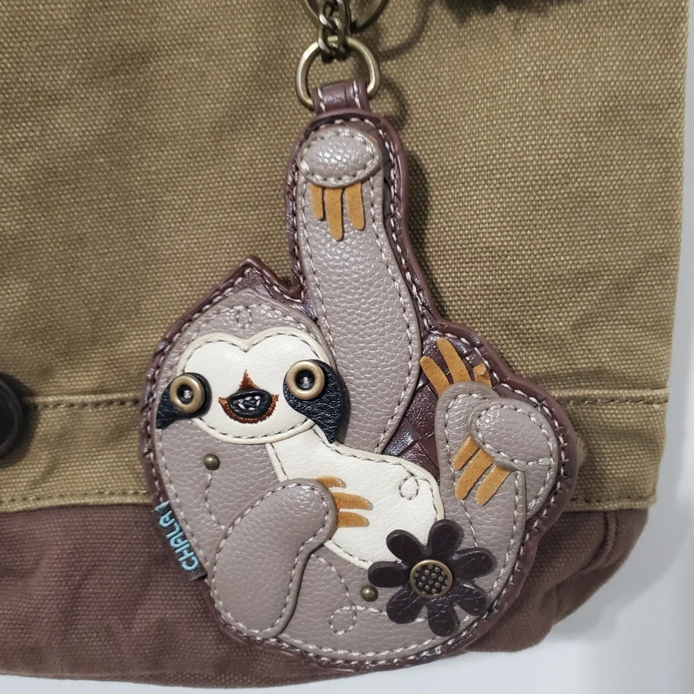 Chala Patch Sloth Canvas Crossbody Bag - Picture 3 of 11